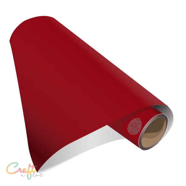 Zelfklevend vinyl plakfolie om stickers te snijden met een plotter ookwel plotterfolie in de kleur donkerrood dark red 030 van Oracal 641 matte plotter snijfolie mat