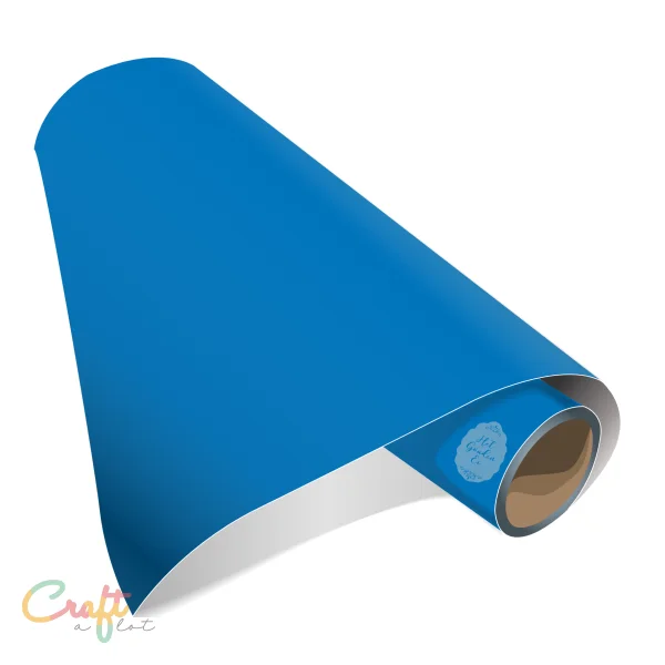 Zelfklevend vinyl plakfolie om stickers te snijden met een plotter ookwel plotterfolie in de kleur hemelsblauw sky blue 084 van Oracal 641 matte plotter snijfolie mat