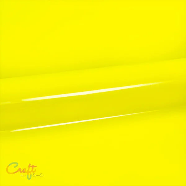 Opstrijkbare flex folie om kleding te bedrukken neongeel fluo yellow A0022 van Siser easyweed p.s. film standaard flexfolie