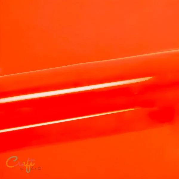 Opstrijkbare flex folie om kleding te bedrukken neonoranje fluo orange A0023 van Siser easyweed p.s. film standaard flexfolie
