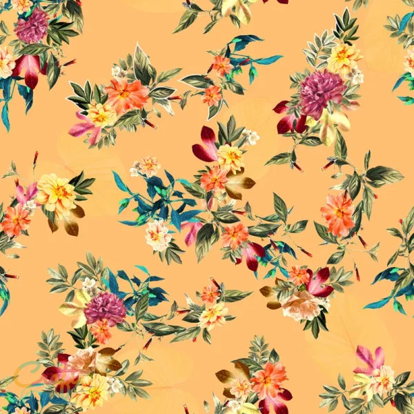 Awesome Flowers Perzik - EK0291 - Geprinte zelfklevende vinyl Binnen • Buiten • eco-solvent • Exclusief • Geprint