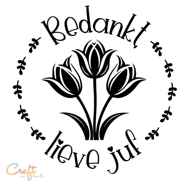 Bedankt Juf SVG & DXF - Free • Gratis