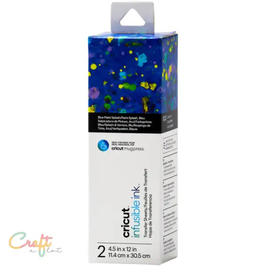 Blue Paint Splash Infusible Ink Transfer Sheets Small - Cricut - infusible ink • pre-printed • Sublimatie • Sublimation