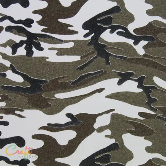 CF640 Camouflage Groen - Chemica Fashion - Flexfolie Army • Flex