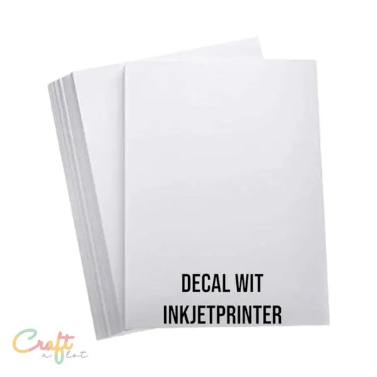 Decal Papier voor Inkjetprinter Wit
