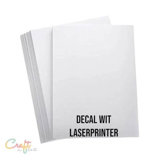 Decal Papier voor Laserprinter Wit
