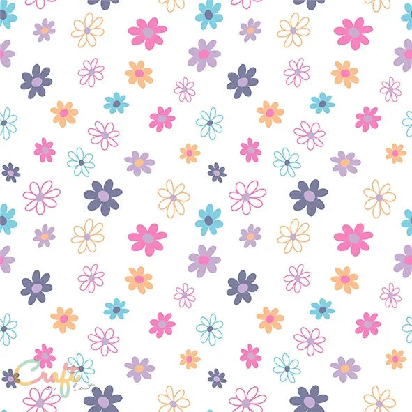 Happy Patterns Bloemen - EK0311 - Geprinte zelfklevende vinyl Binnen • Buiten • eco-solvent • Exclusief • Geprint