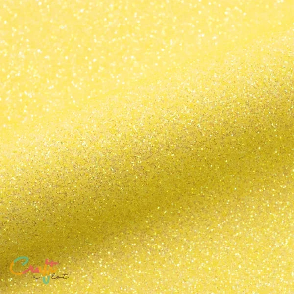 Opstrijkbare glitterflex folie om kleding te bedrukken citroensuiker lemon sugar G0003 van Siser glitter flexfolie textielfolie met glitters