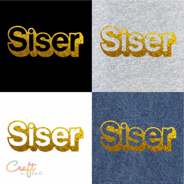 G0020 Goud - Siser Glitter Flexfolie Gold