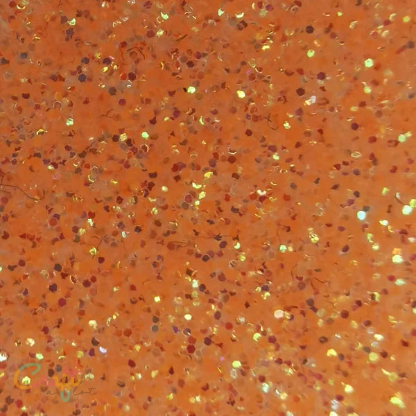 G0023 Neon Oranje - Siser Glitter Flexfolie Fluor Orange