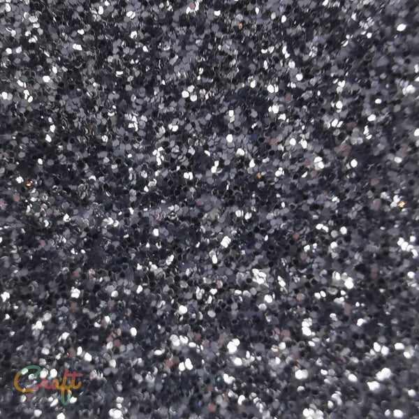 G0061 Zilver Zwart - Siser Glitter Flexfolie Silver Black