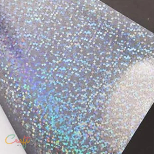 Lamineer folie om over een sticker, foto of kaart te plakken met een holografisch stippen filter effect