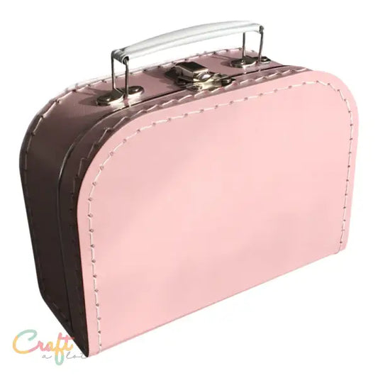 Kartonnen Koffertje Licht Roze - Kinderkoffertje • Kist • Opbergkist