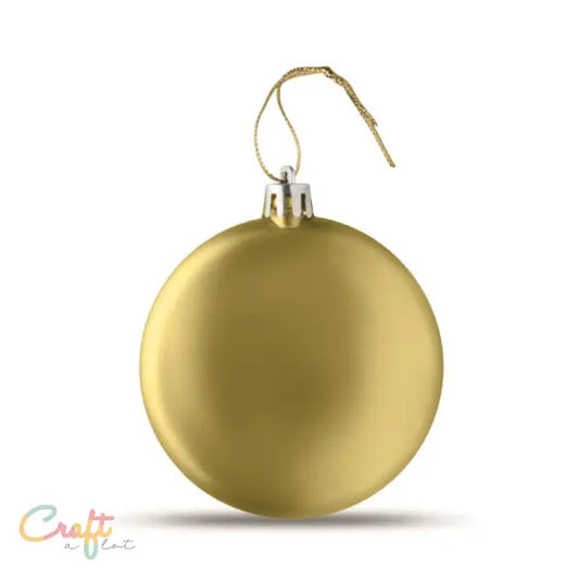 Kerstbal Plat Rond Goud Plastic - Kerst • kerstbal • Natuurlijk • Neutraal