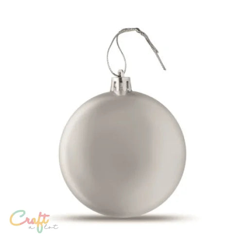 Kerstbal Plat Rond Zilver Plastic - Kerst • kerstbal • Natuurlijk • Neutraal
