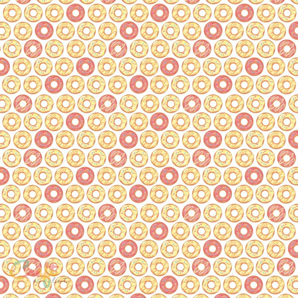Donuts vinyl - KR0005 Plakfolie zelfklevend vinyl snijfolie met donut print