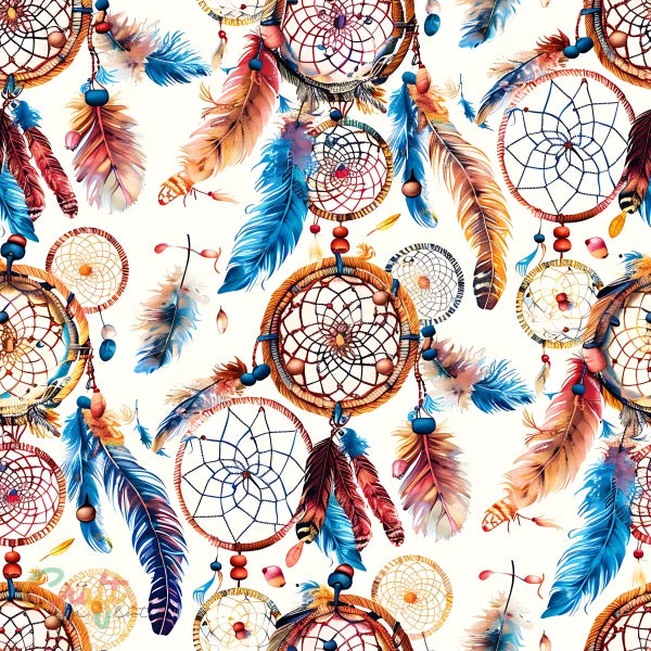 Zelfklevende plakfolie vinyl met een dromenvangers print die gesneden kan worden met snijplotter KR0007 van craft a lot uitvergroot