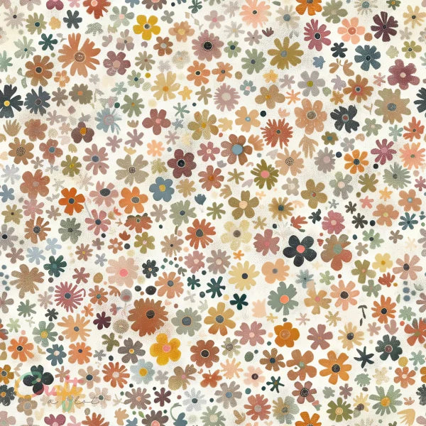 KR0027 - Boho Bloemen - Plakfolie zelfklevend vinyl snijfolie met print