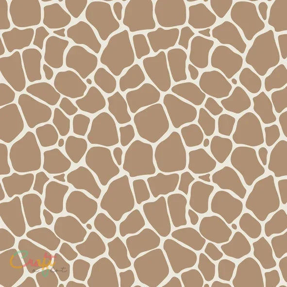Giraffe grafisch huidskleur/crème - EK0006 - Geprinte zelfklevende vinyl Binnen • Buiten • eco-solvent • Exclusief • Geprint