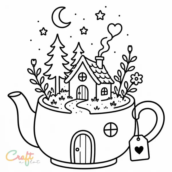 Little impossible worlds - Theepot - SVG Download