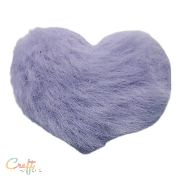 Pluche Hart Lila Patch - 3D opdruk • fashion designer