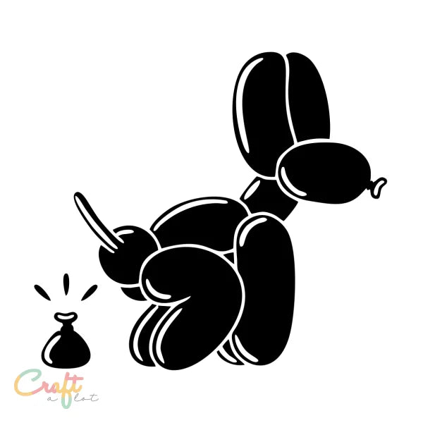 Poepende Ballonhond SVG Download