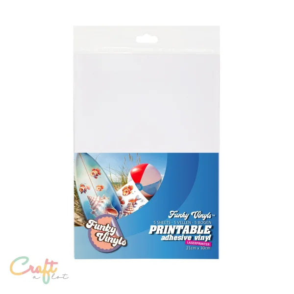 A-SUB Wit Mat Premium Vinylstickerpapier – Waterdicht, Zelfklevend, Voor Laserprinters – A4 Formaat, 20 Vellen – Ideaal Voor Labels, Stickers En Creatieve Projecten