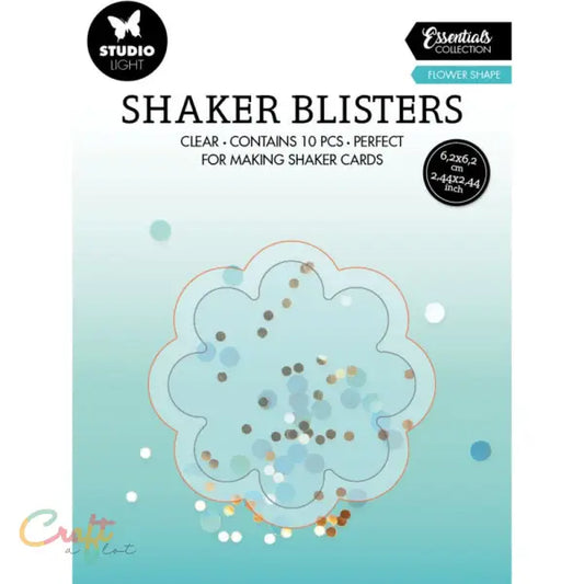 Schudkaart Shaker Blisters Bloem - Blister 3D • Glitter • Pailetter • Karton • Pailletten