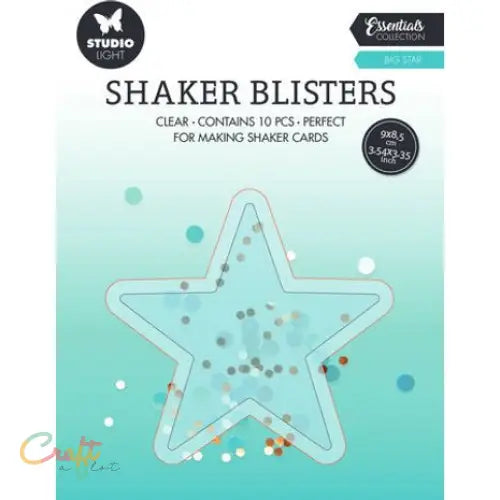 Schudkaart Shaker Blisters Ster Groot - Blister 3D • Glitter • Pailetter • Karton • Pailletten