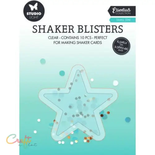 Schudkaart Shaker Blisters Ster Klein - Blister 3D • Glitter • Pailetter • Karton • Pailletten