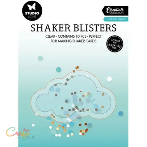 Schudkaart Shaker Blisters Wolk - Blister 3D • Glitter • Pailetter • Karton • Pailletten