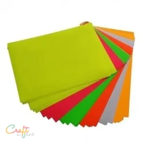 Stickerpapier fluor Oranjerood A4 - Zelfklevend papier