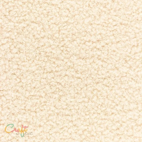 Teddy boucle ecru - Vacht Hobbystoffen • Naaiplezier Quilt Quilten Stoffen