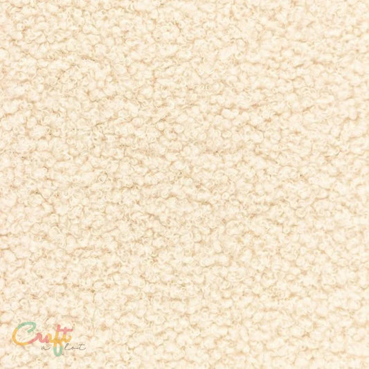 Teddy boucle ecru - Vacht Hobbystoffen • Naaiplezier Quilt Quilten Stoffen