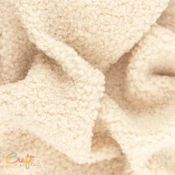 Teddy boucle ecru - Vacht Hobbystoffen • Naaiplezier Quilt Quilten Stoffen