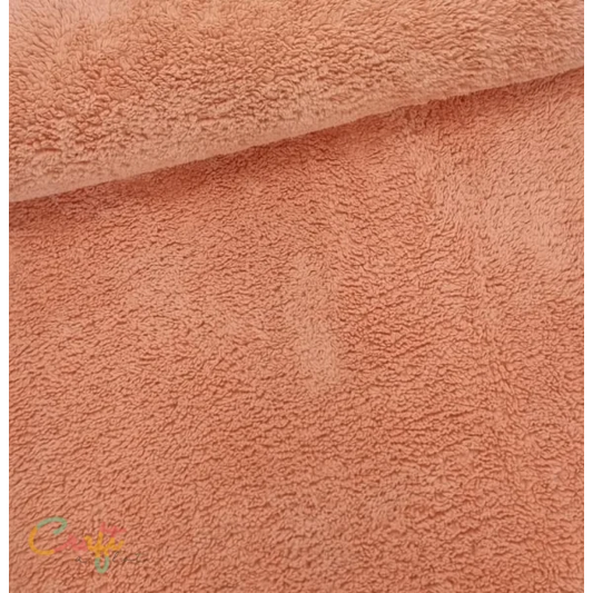 Teddy pluche zalm - Vacht Hobbystoffen • Naaiplezier Quilt Quilten Stoffen