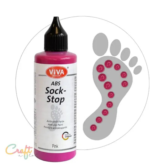 Viva ABS sock stop antislip verf Roze - Textielverf • Fournituren