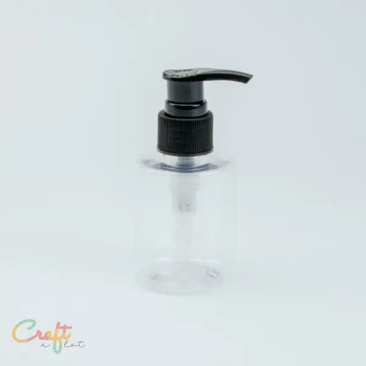 Zeeppompje Transparant/Zwart - Dispensers Decoratie • Dispenser • pompje • Zeep • Zelfklevend