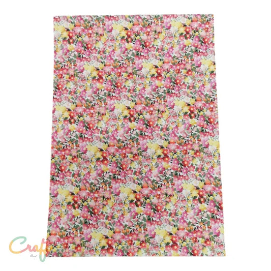 ZF-0004 - Bloemenveld warm Zelfklevende Stof Katoen A4