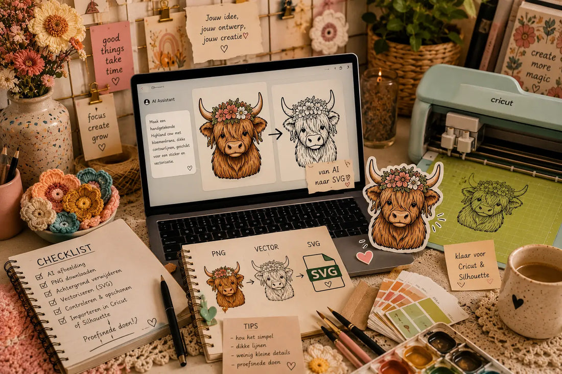 Van AI-afbeelding naar SVG zo maak je jouw ontwerp klaar voor Cricut en Silhouette