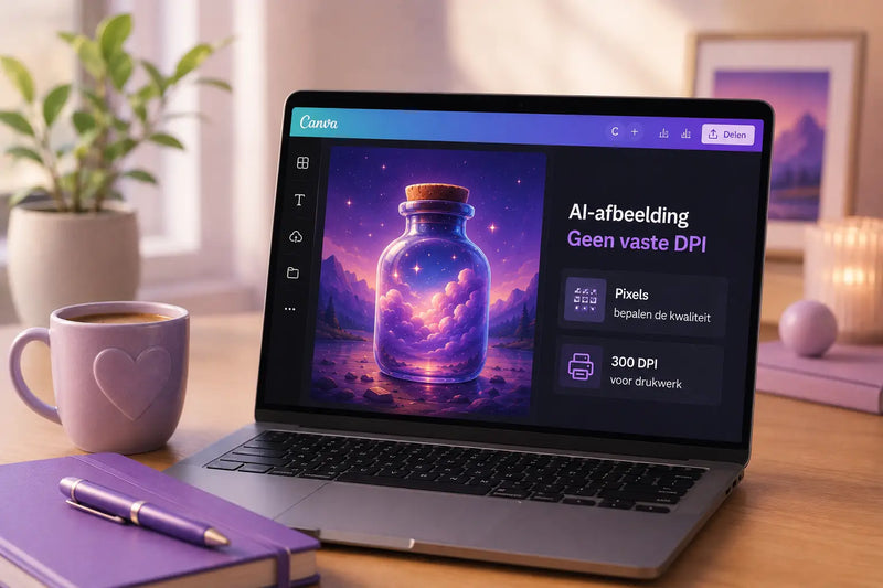 Hoeveel DPI is een afbeelding van Canva AI?