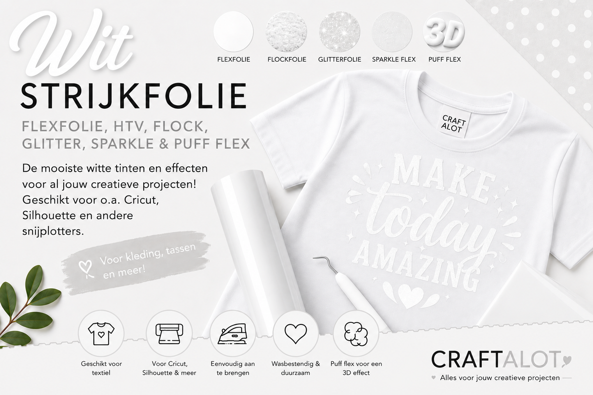 Witte Flexfolie & Strijkfolie voor Textiel | Siser, Poli-Flex en meer