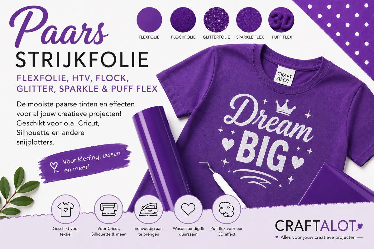 Paarse Flexfolie & Strijkfolie voor Textiel | Siser, Poli-Flex en meer