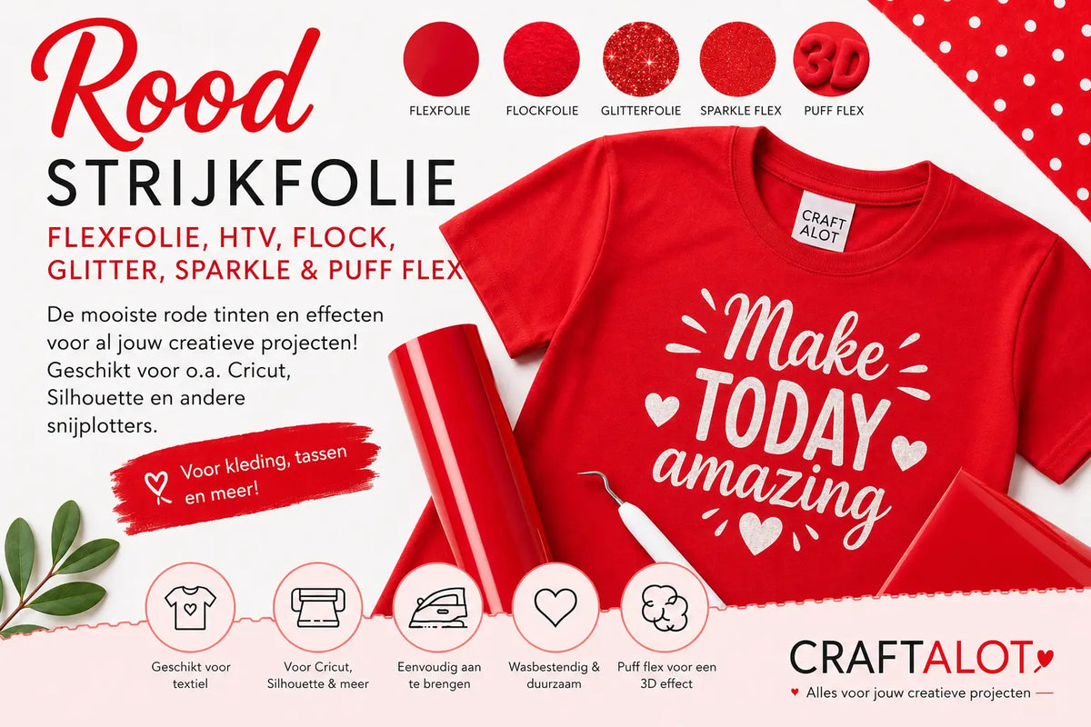 Rode Flexfolie & Strijkfolie voor Textiel | Siser, Poli-Flex en meer