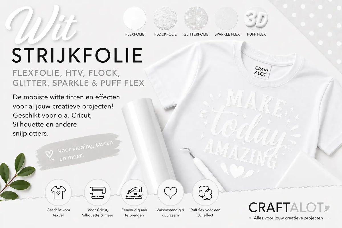 Witte Flexfolie & Strijkfolie voor Textiel | Siser, Poli-Flex en meer