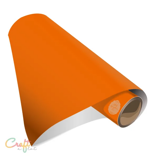 Zelfklevend vinyl plakfolie om stickers te snijden met een plotter ookwel plotterfolie in de kleur lichtoranje light orange 036 van Oracal 641 matte plotter snijfolie mat