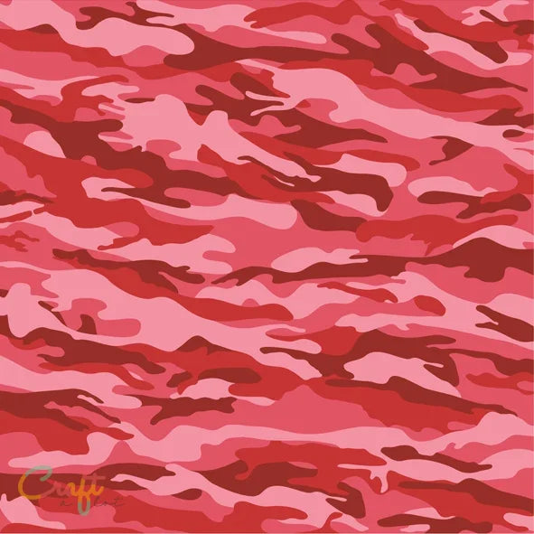 Camouflage Rood- EK0209 - Geprinte zelfklevende vinyl Binnen • Buiten • eco-solvent • Exclusief • Geprint