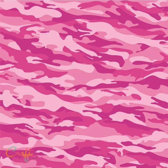 Camouflage Roze - EK0205 - Geprinte zelfklevende vinyl Binnen • Buiten • eco-solvent • Exclusief • Geprint