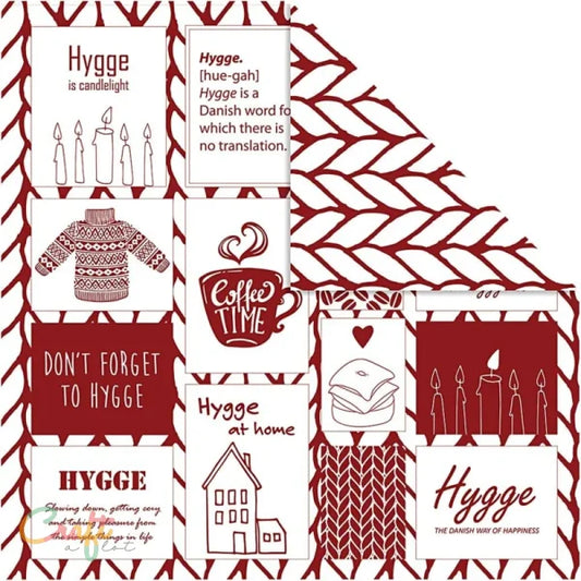 Designpapier Hygge 5 stuks - Papier • Scrapbook