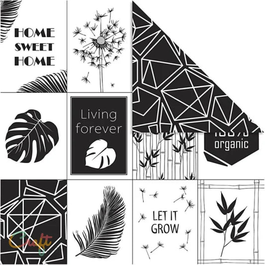 Designpapier Let it grow 5 stuks - Papier • Scrapbook